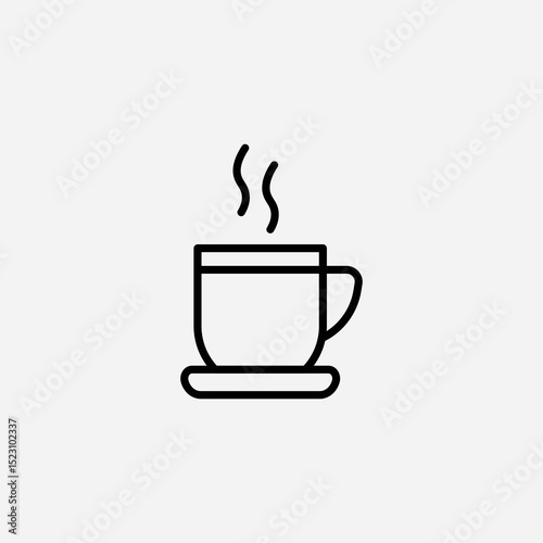 Coffee set icon,sign,symbol,pictogram isolated