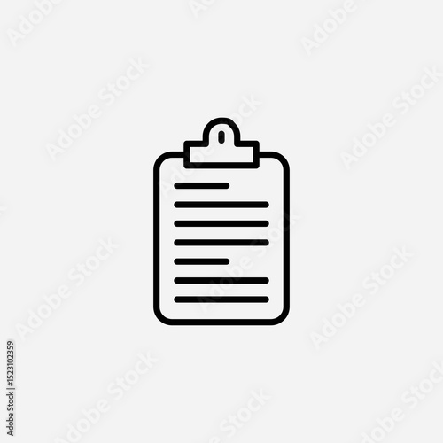 Clipboard set icon,sign,symbol,pictogram isolated