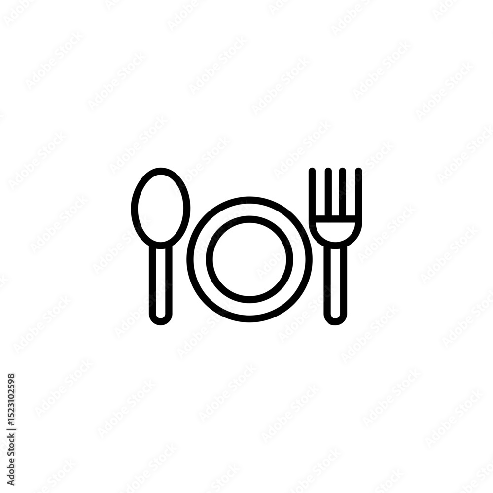 Food set icon,sign,symbol,pictogram isolated Food set icon,sign,symbol,pictogram isolated