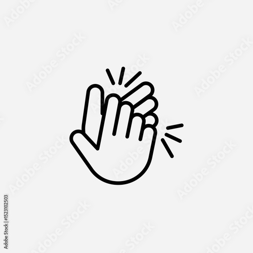 Clap set icon,sign,symbol,pictogram isolated