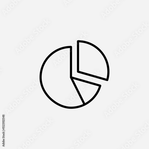 Pie chart set icon,sign,symbol,pictogram isolated