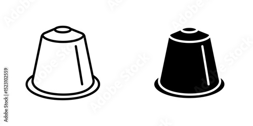 coffee capsule icon simple illustration on white background.