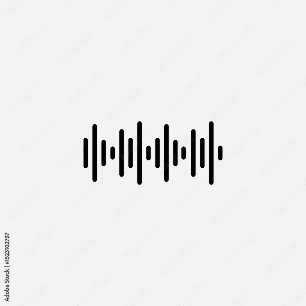 Sound wave set icon,sign,symbol,pictogram isolated Sound wave set icon,sign,symbol,pictogram isolated