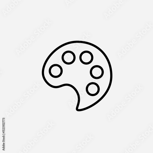 Palette set icon,sign,symbol,pictogram isolated