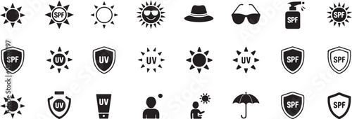 Sun Protection Icons A Comprehensive Collection of UV Safety Symbols