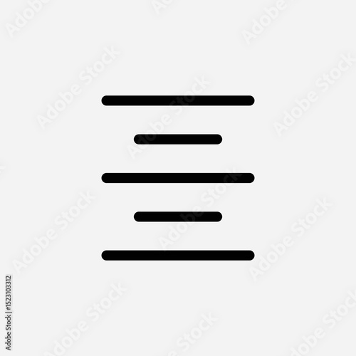 Align center set icon,sign,symbol,pictogram isolated