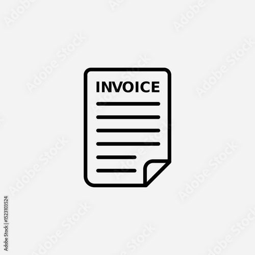 Invoice set icon,sign,symbol,pictogram isolated