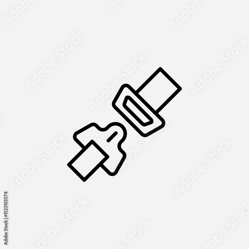 Seat Belt set icon,sign,symbol,pictogram isolated