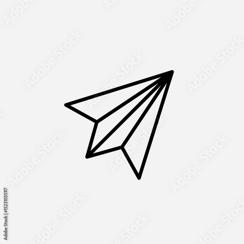 Paper plane set icon,sign,symbol,pictogram isolated
