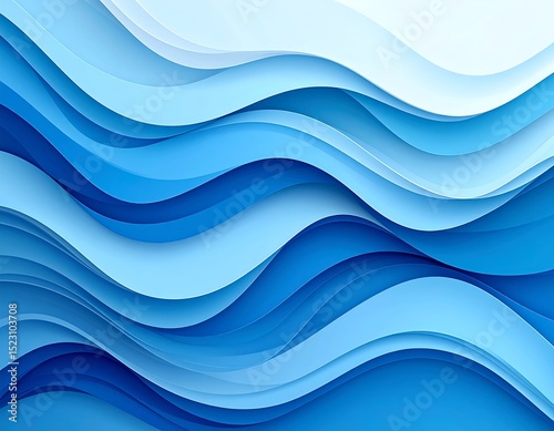 Abstract blue wavy layers