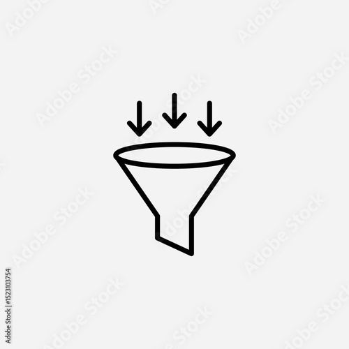 Funnel set icon,sign,symbol,pictogram isolated