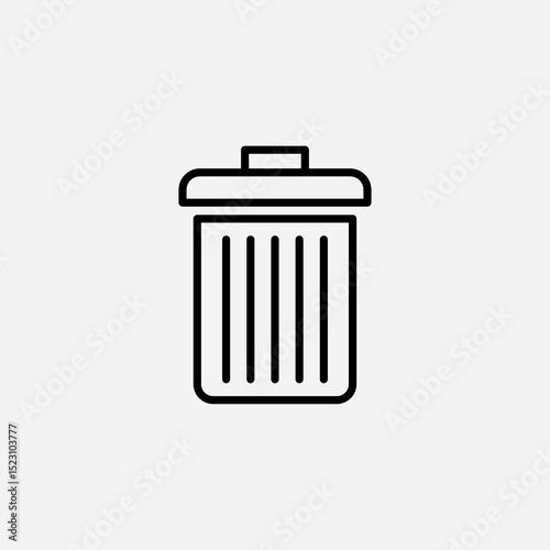 Trash Bin set icon,sign,symbol,pictogram isolated