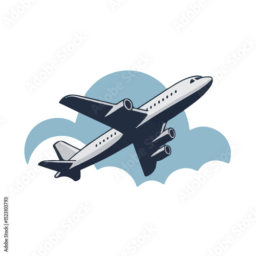 Aircraft flying through the vast, open sky