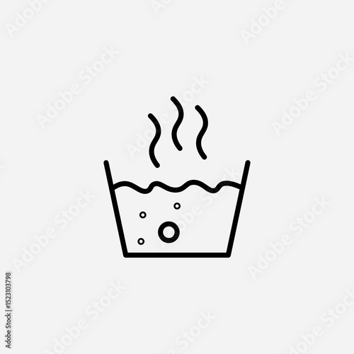 Hot Water set icon,sign,symbol,pictogram isolated