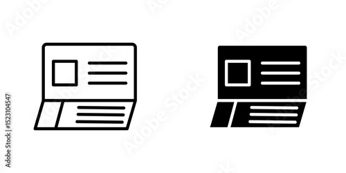 Bankbook vector icon. Outlined icon set in black and white colors, isolated for graphic and web design.