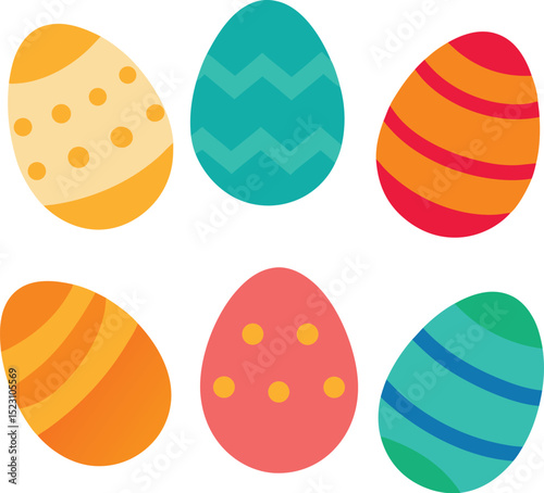 Adobe Illustrator Artwork set of easter eggs
