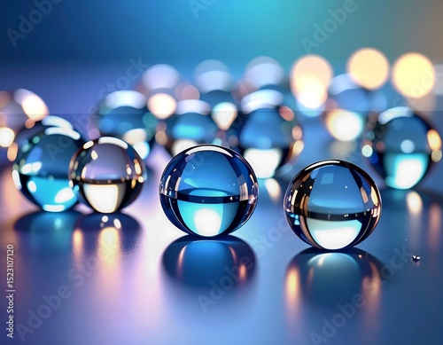 Abstract spheres, vibrant colors