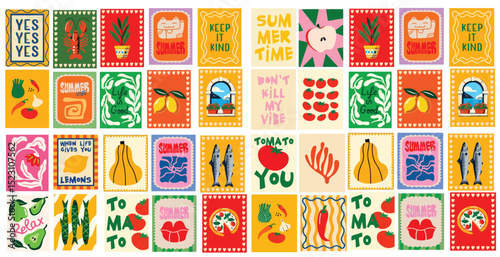 Vector illustration of Italian pasta featuring a modern, fun, and stylish food art design. Perfect for food-related branding, menu design, kitchen & cafe wall decor, posters or kitchen decor.