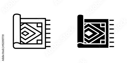 Rugs icon, carpet icon flat vector trendy popular simple, black and white icon