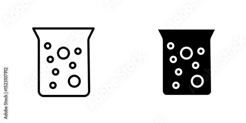 Hard water thin line icon. Water drop with minerals. Editable stroke. Vector illustration.