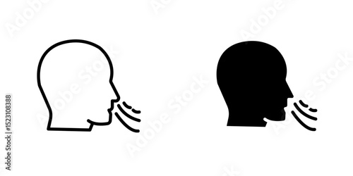 Breath icon, Breathing icon set. Breath difficulties sign. Respiration problems symbol. vector illustration on white background