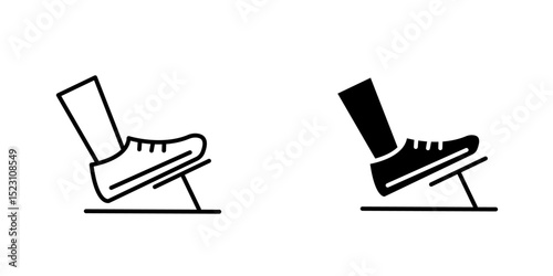 Car pedal icon, Accelerate and pedals icon concept