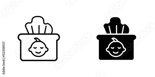 baby wipe icon. Trendy modern flat linear vector baby wipe icon on white background from thin line Hygiene collection, outline vector illustration