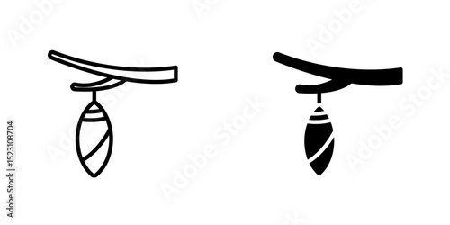 cocoon icon from animals collection. Thin linear cocoon, pupa, insect outline icon isolated on white background. Line vector cocoon sign