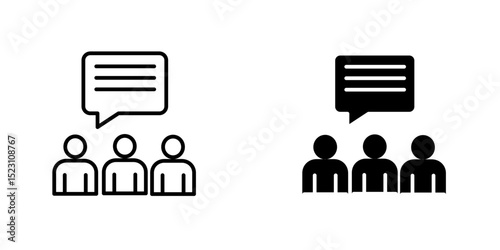 Public opinion icon, public opinion icon with white background vector stock illustration