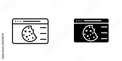Web Cookies icon, Web cookies icon vector set. Browser symbol. Internet security sign
