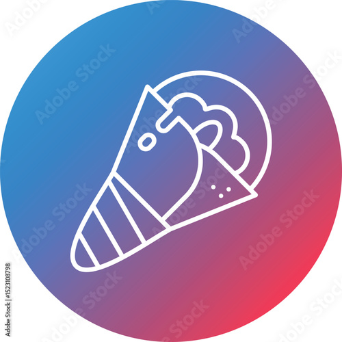 Crepe Line Gradient Circle Background Icon