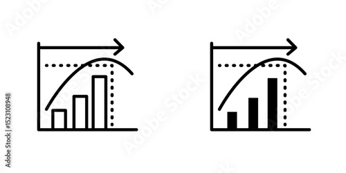 Diminishing returns icon, diminishing returns icon. Trendy modern flat linear vector diminishing returns icon on white background from thin line Diminishing returns collection