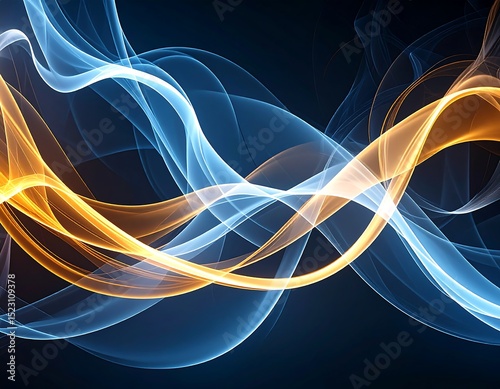 Abstract wavy lines of light