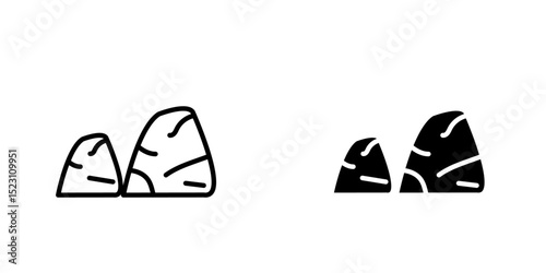 Stone icon, stone icon vector icon. Coal black rocks icon. stones pyramid icon, rock, stone icons vector symbol, Pile of stones, graphite coal.