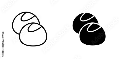 Steamed bread icon, steamed bread icon. Thin line steamed bread icon from culture and civilization collection. Outline vector isolated on white background. Editable steamed bread 