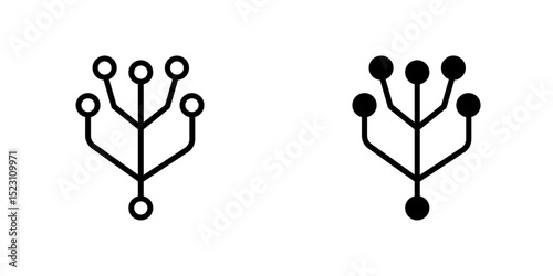Version control icon, version control software line icon vector. version control software sign. isolated contour symbol black illustration