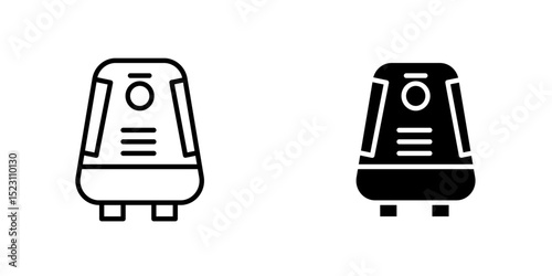 Air purifier icon, Air ionizer color line icon. Household appliance