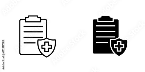 Health insurance icon, Medical insurance icon set. health insurance VECTOR ICON