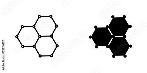 Graphene icon, Premium outline icon depicting graphene technology 