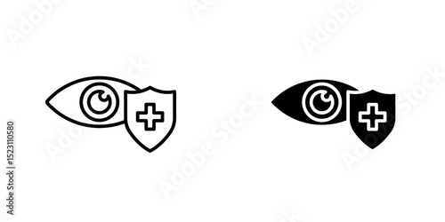 Vision insurance icon, Healthy eye icon concept isolated on white background. Vector illustration 