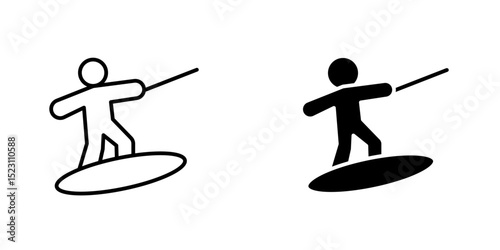 Wakeboarding icon, Wakeboard vector icon illustration. Creative sign from icons collection. Filled flat Wakeboard icon for computer and mobile. Symbol, logo vector graphics.