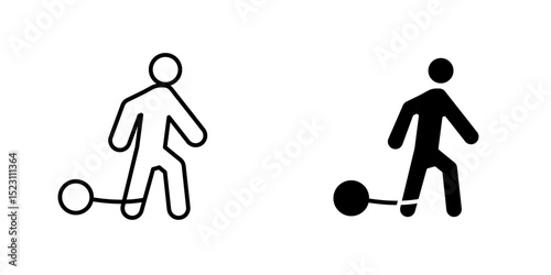 Guilty human icon, Guilty human icons in outline and stroke versions