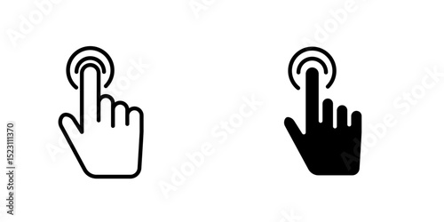 Finger control icon, finger control outline icon.  Thin line icon from artificial intelligence collection. Editable vector isolated on white background