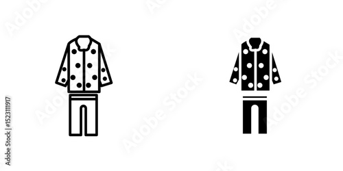 Pijama icon, Pijama vector icon on white background. Flat vector pijama icon symbol sign from modern clothes collection for mobile concept and web apps design.