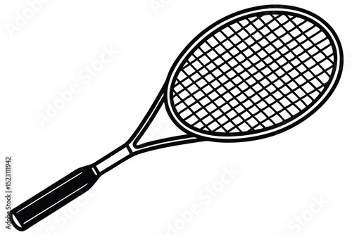 Tennis Racket Illustration A Classic Sports Equipment Design