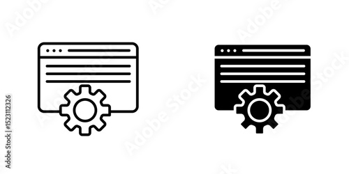Software icon, Upgrade of Software Line Icon. Computer System Update Linear Pictogram. Download Process Icon. Progress of Upgrade. Editable stroke. Vector Illustration.