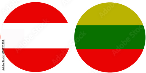 Austria Official flag with Lithuania national flag, both countries flags in Round shape and isolated on white background
Circular colorful design Flag with together. Free Download Austria Official flag with Lithuania national flag, both countries flags in Round shape and isolated on white background
Circular colorful design Flag with together. - GFXLoad