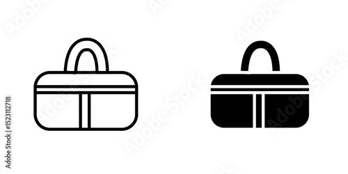 Sports bag linear icon. Thin line illustration. Duffel handbag. Contour symbol. Vector isolated outline drawing. Editable stroke