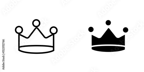 Crown icon, Ranking crown, rank icon set, victory, champion variation illustration, vector material