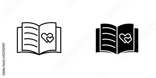 Guests book icon symbol collection on white background.
